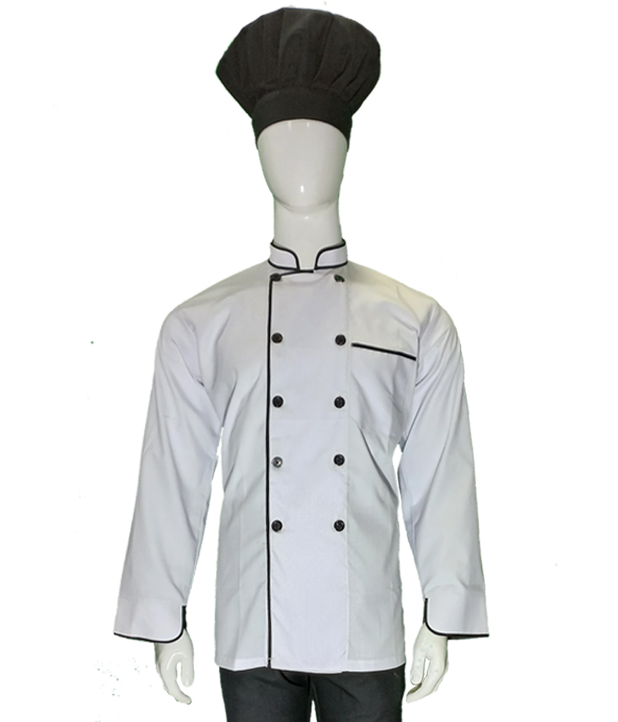 Buy Online Chef Coat with Chef Cap Kitchen Uniform 4 White Chef Coat